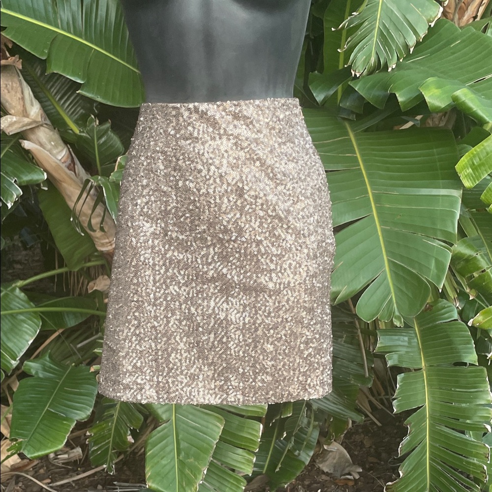 Buffalo champagne, gold, sequin pencil skirt
